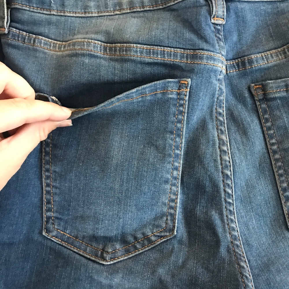 Free People Blue Distressed Skinny Jeans Size W29 Short - Picture 9 of 12
